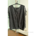 Mode Top Shirt schwarz Farbe mit Spitze